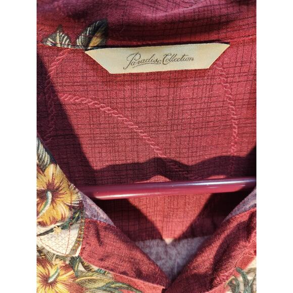 Paradiso Collection Hawaiian mens button-up shirt size large rayon - Picture 3 of 6